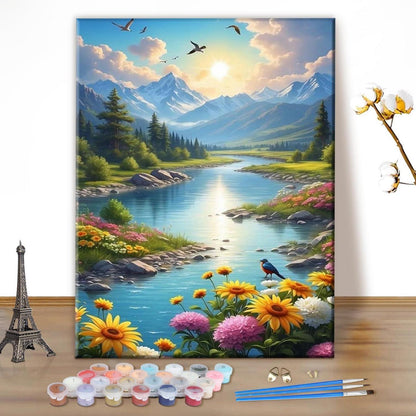 Malen nach Zahlen Landschaft Erwachsene DIY Set 30x40cm