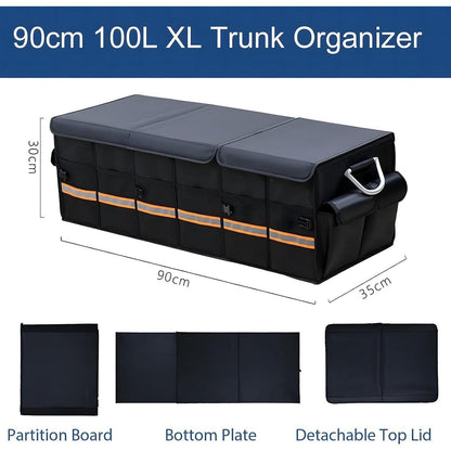 XXL Kofferraum Organizer Faltbar – Auto Aufbewahrungsbox mit Griffen