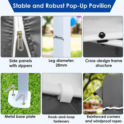 3x6 Faltpavillon Wasserdicht & Stabil – Partyzelt für Garten & Events