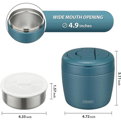 Edelstahl Thermos-Lunchbox 970ml – Auslaufsicher & Warmhaltend