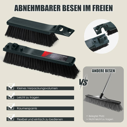 Straßenbesen 60cm Breite mit 140cm Edelstahl Griff robust & effektiv