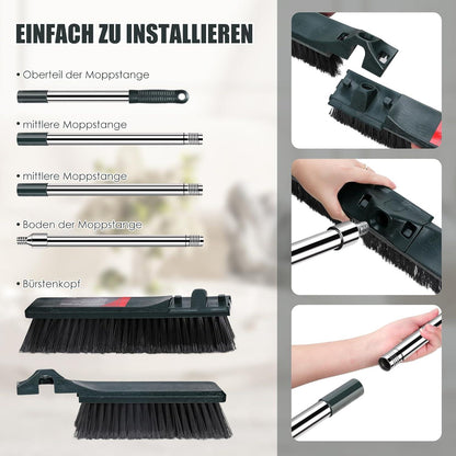 Straßenbesen 60cm Breite mit 140cm Edelstahl Griff robust & effektiv