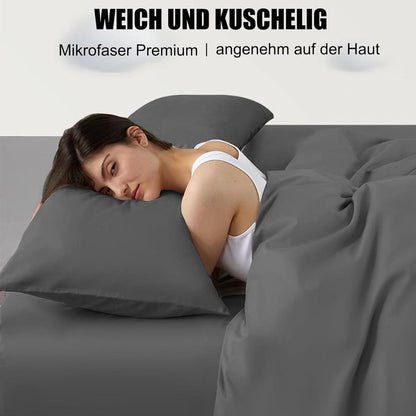 Kissenbezüge 40x70 2er Set Anthrazit Mikrofaser mit Reißverschluss