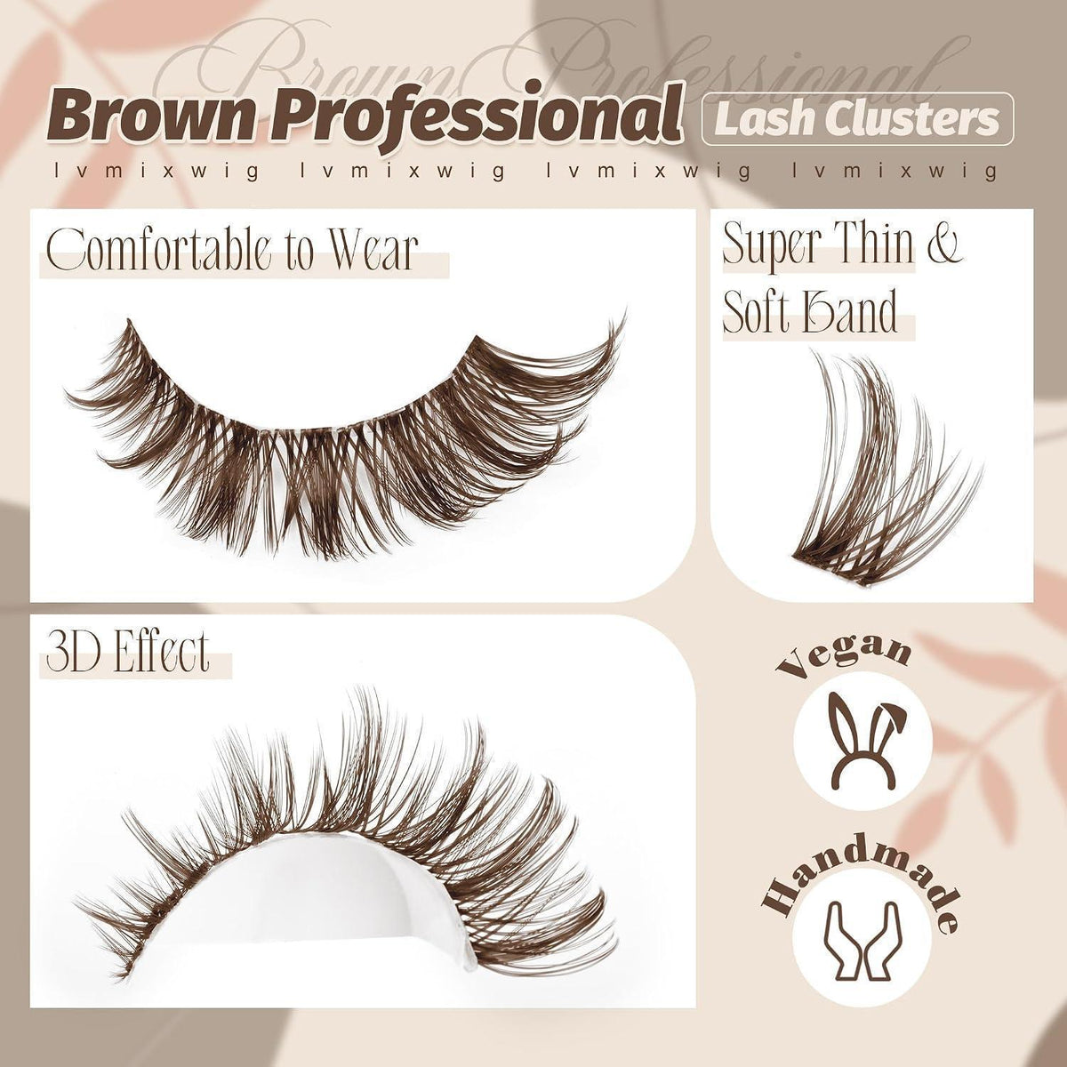 Fox Eye Wimpern-Cluster Set mit Bond & Seal Applicator
