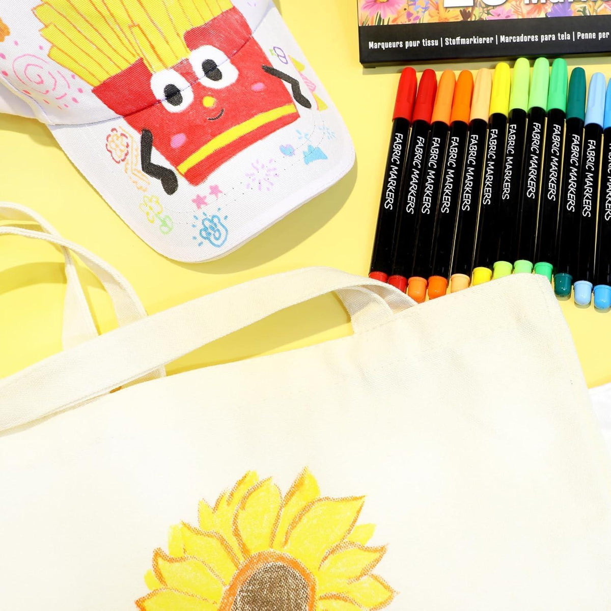 Textilstifte Set 20 Farben – Waschmaschinenfest & Feinspitze
