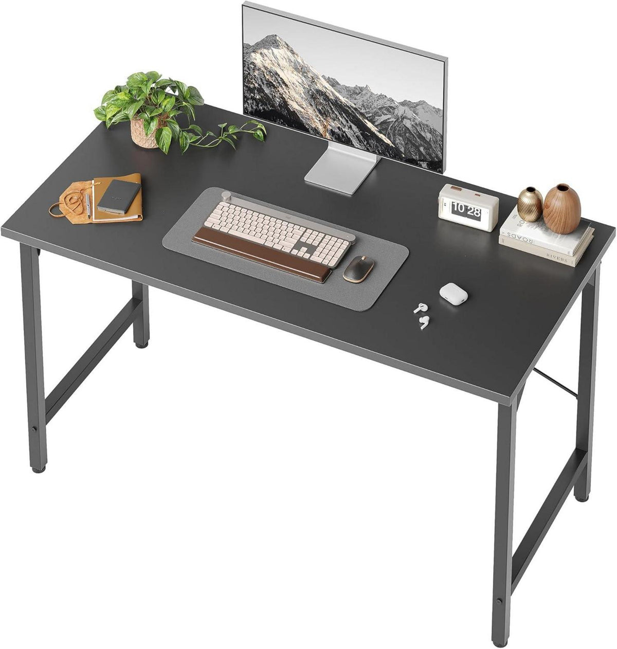 Großer Schreibtisch Industrie-Design Holz Metallgestell