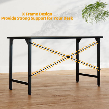 BEXEVUE Schreibtisch 100 x 48 cm Industrie-Design Metallgestell Holz PC Tisch