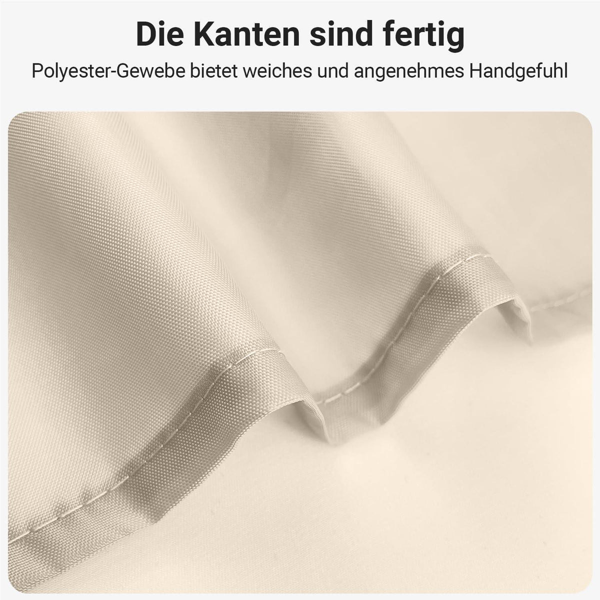 Duschvorhang 200x240cm Beige, Wasserabweisend, Beschwerter Saum