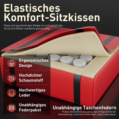Gaming Stuhl Ergonomisch Racing Gamer Schwarz-Rot 150 kg