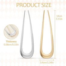 2er Set U-förmige Haarnadeln 14cm Metall Damen Mädchen