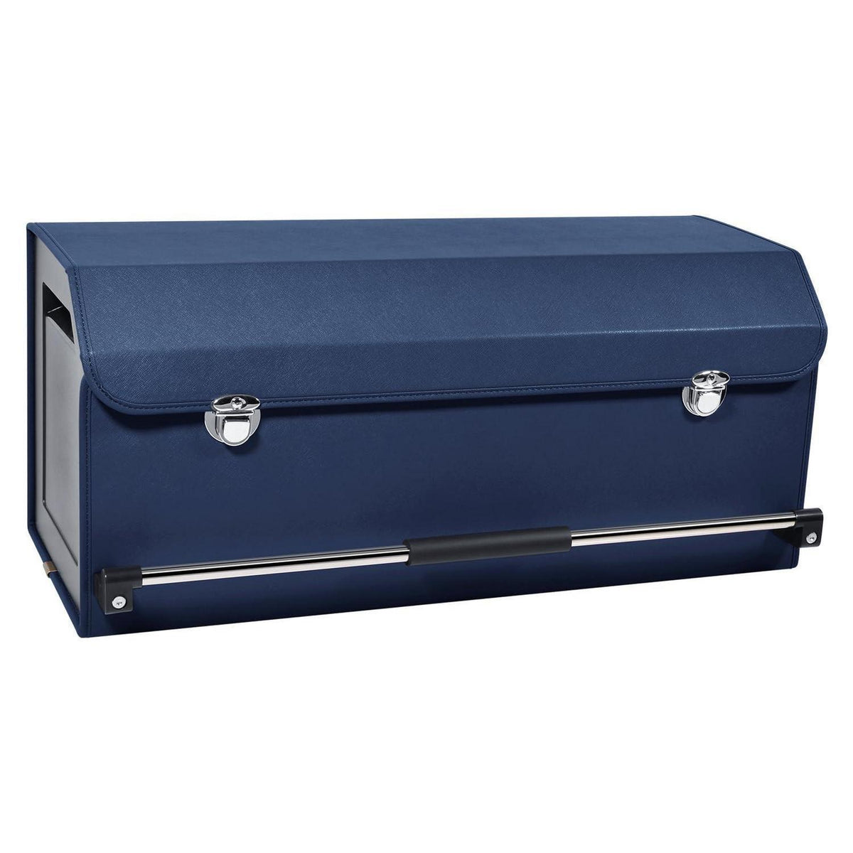 60L Kofferraum Organizer mit Deckel – Blau in Lederoptik