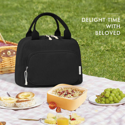 Isolierte Lunchtasche für Damen & Herren – Schwarz