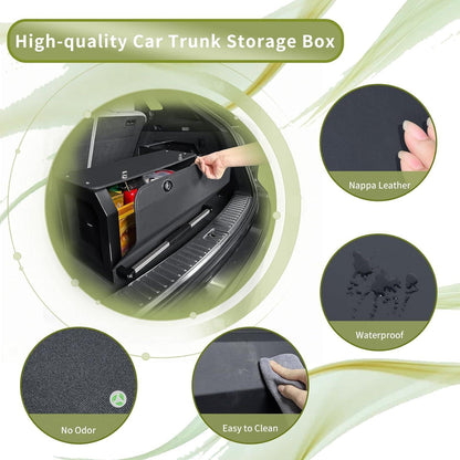 XXL Kofferraum-Organizer mit Deckel – Schwarz, 94x29x31cm