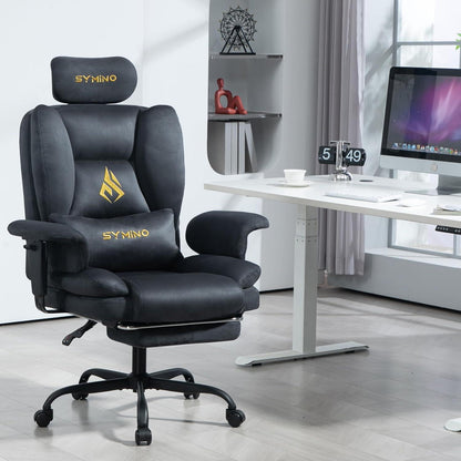 Symino Gaming Stuhl Bürostuhl Wildlederimitat Ergonomisch