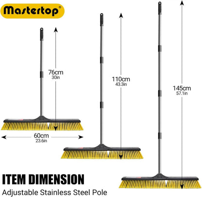 MASTERTOP Großer Straßenbesen 60cm für Terrasse und Garten