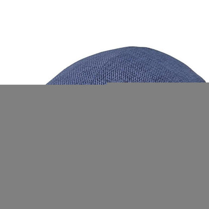 Schiebermütze Herren Baumwolle Leinen Blau - Gatsby Flatcap Größe L