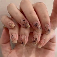 Rosa Chinesischer Stil Press on Nails 30 Stück