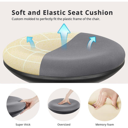 Ergonomischer Stehhocker höhenverstellbar 360° drehbar Grau