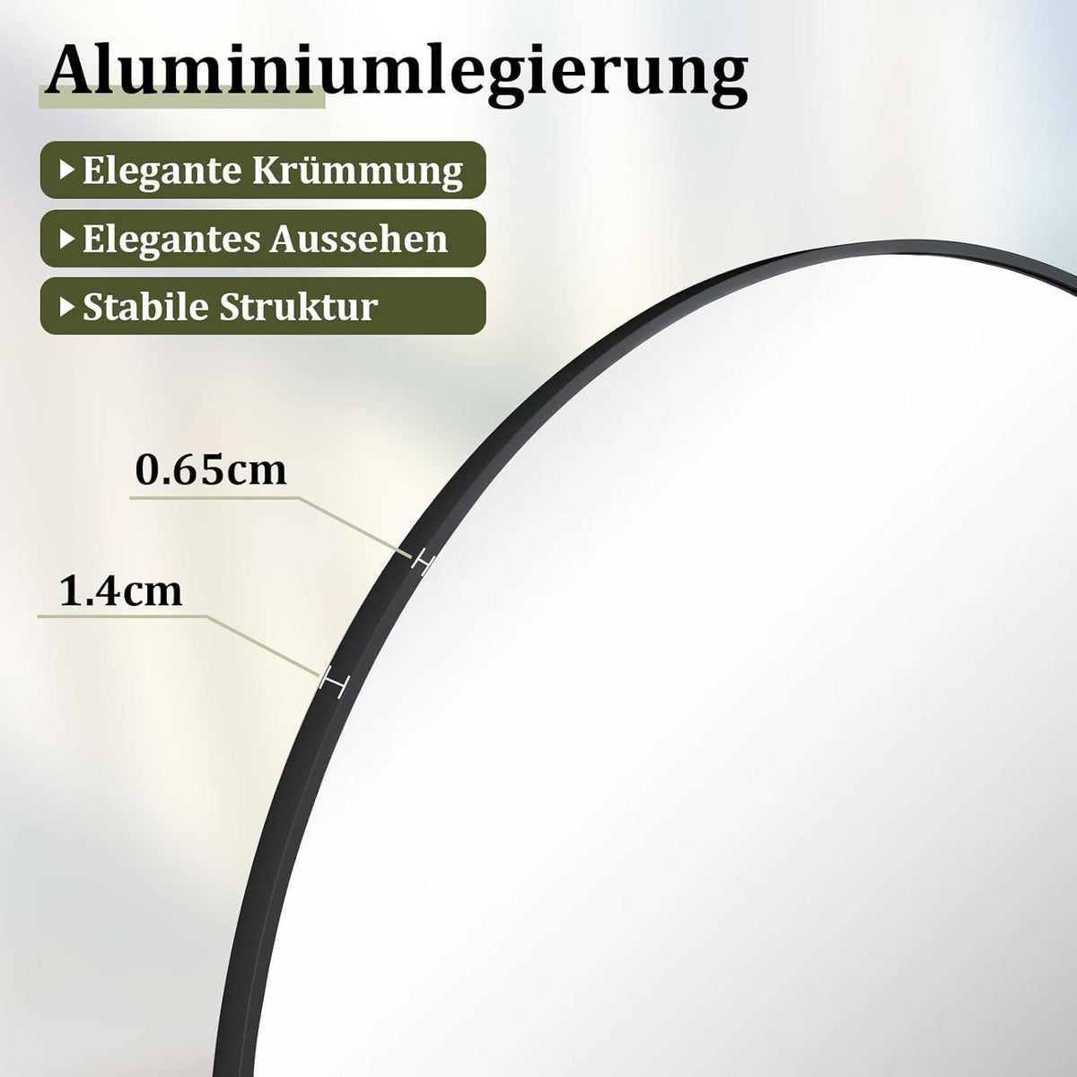 Großer Ganzkörperspiegel 218x102 cm | Standspiegel Schwarz, Wand & Boden
