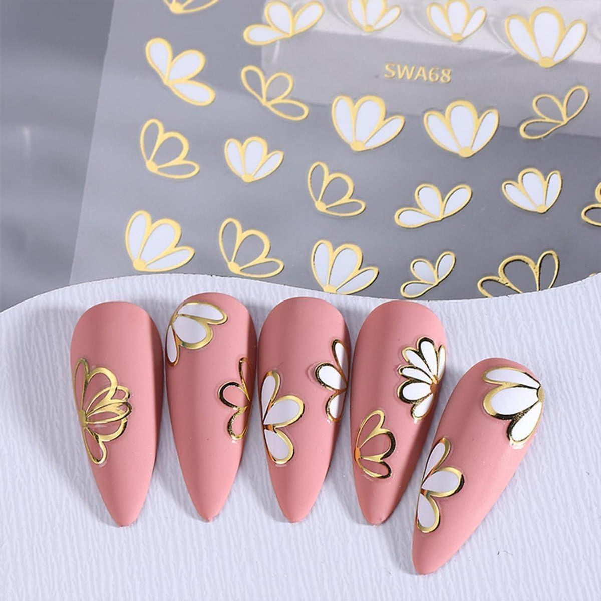 Nagelsticker Blume 9 Blatt – Floral Nail Art Aufkleber