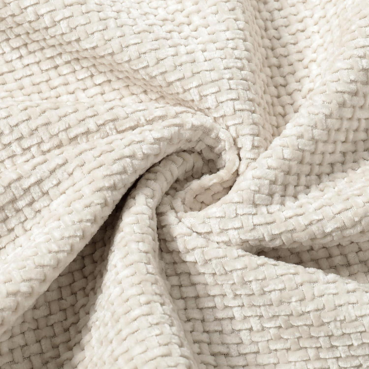 Chenille Kissenbezüge 60x60 - 2er Set Beige