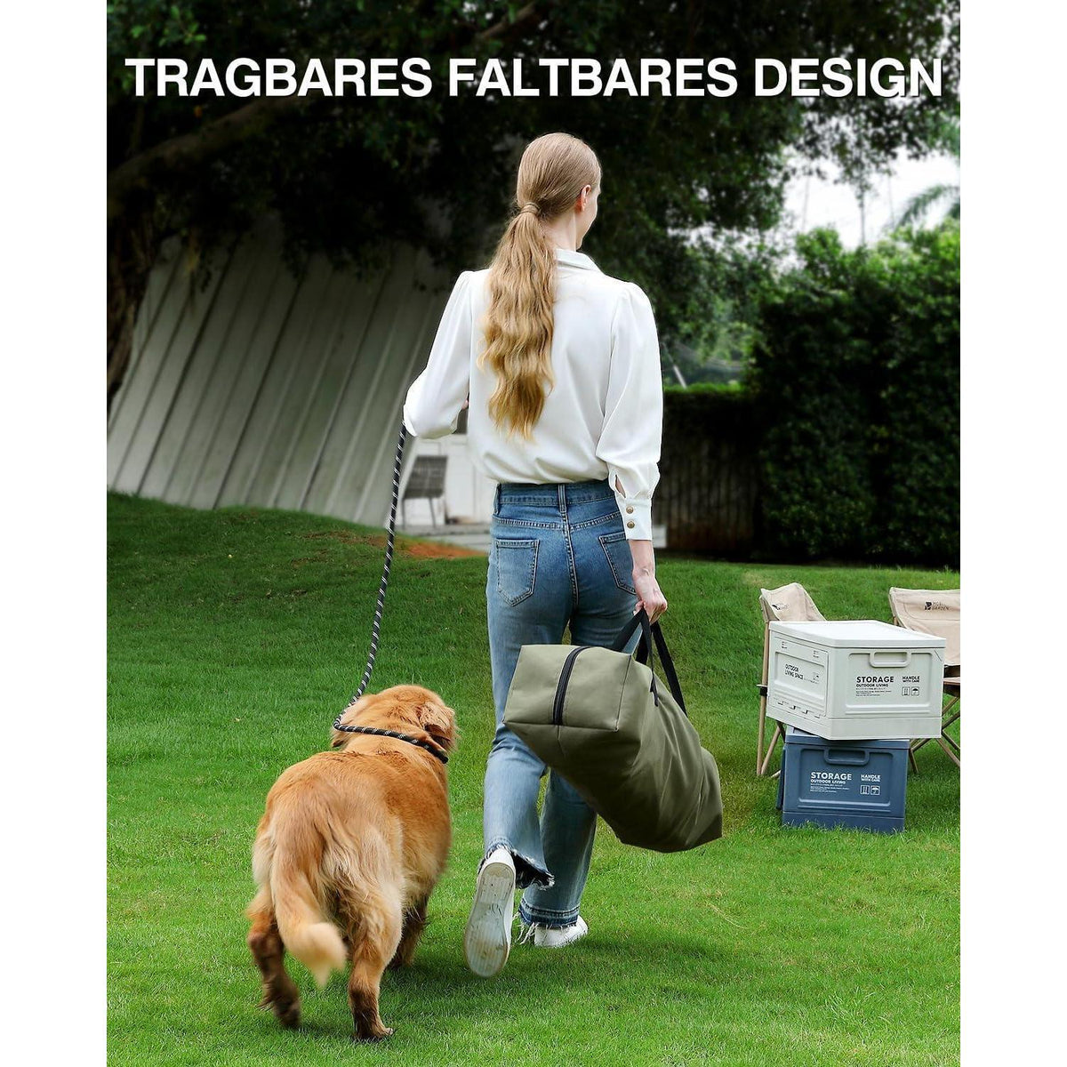 Faltbare Hundebox für mittelgroße Hunde – Grün, 106x78x78cm