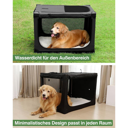 Faltbare Hundebox für mittelgroße Hunde – Reisebox mit Bett