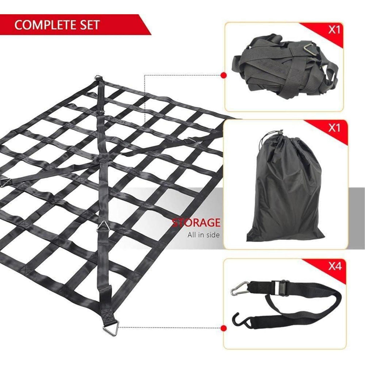 Gepäcknetz für LKW & Anhänger – 106x127cm Ladungssicherung