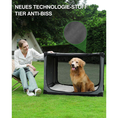 Faltbare Hundebox für mittelgroße Hunde – Grau, 106x78x78cm