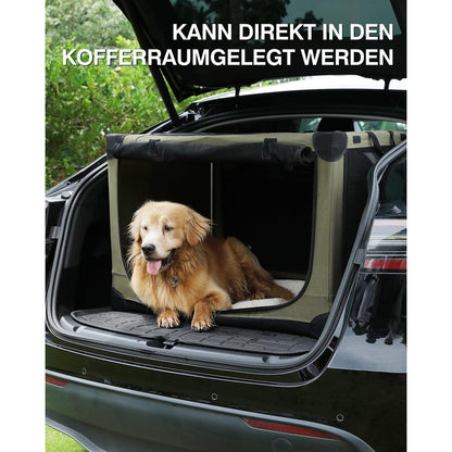 Faltbare Hundebox für mittelgroße Hunde – Grün 76x54x54cm