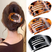 3er Set Damen Haarklammern Flache Claw Clips Leopardenmuster