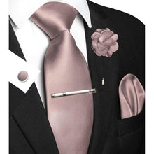 Herren Krawatten-Set Roségold: Krawatte, Einstecktuch & Accessoires