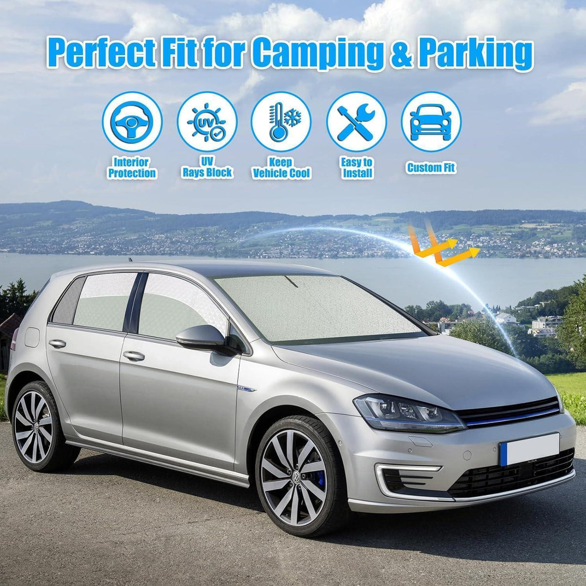 VW Golf 7 Sonnenschutzscheibe 2015-2021 – Sichtschutz & Hitzeschutz