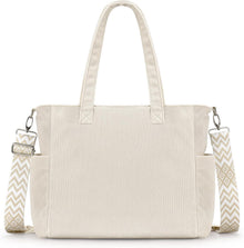 Oscaurt Damen Cord Umhängetasche Groß Shopper Crossbody Tote Bag