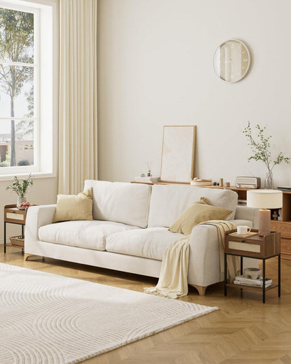 HEYZOEY Rattan Nachttisch 3-Tier Aufbewahrung Regal braun
