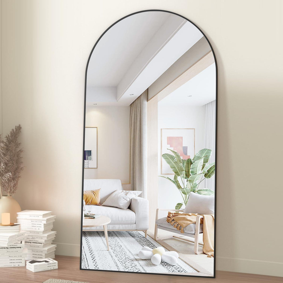 Großer Ganzkörperspiegel 193x86cm – Freistehend & Wandmontage