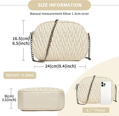 Miss Lulu Umhängetasche Damen Crossbody Bag Klein Goldene Hardware
