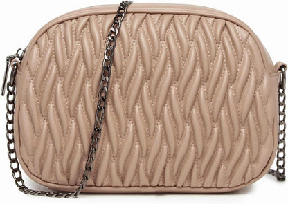 Umhängetasche Damen Crossbody Bag Handtasche mittelgroß Goldene