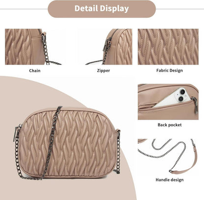 Umhängetasche Damen Crossbody Bag mittelgroß Goldene Hardware