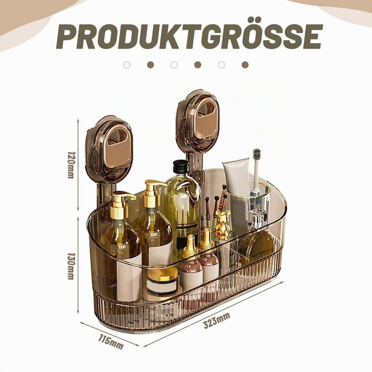 Duschablage Ohne Bohren | Badregal Hängend | Goldfarben