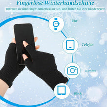 Fingerlose Handschuhe 4 Paar Thermo Strickhandschuhe Winter Damen Herren