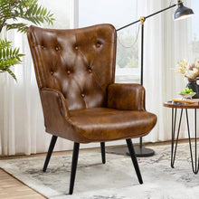 Ohrensessel Braun – Skandinavischer Relaxsessel mit hoher Rückenlehne