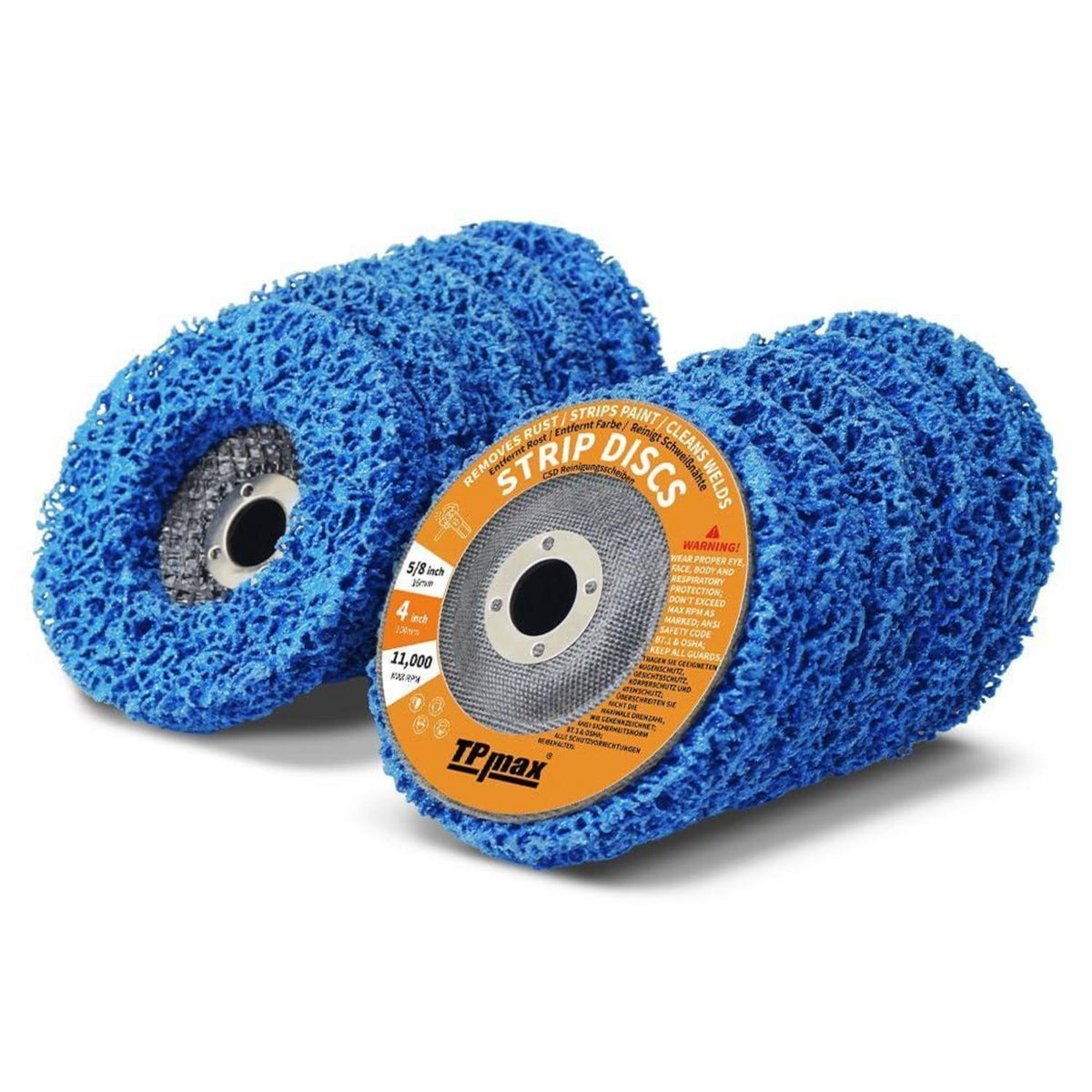 Abisolierscheiben 10,2 cm Blau, 10 Stück für Winkelschleifer