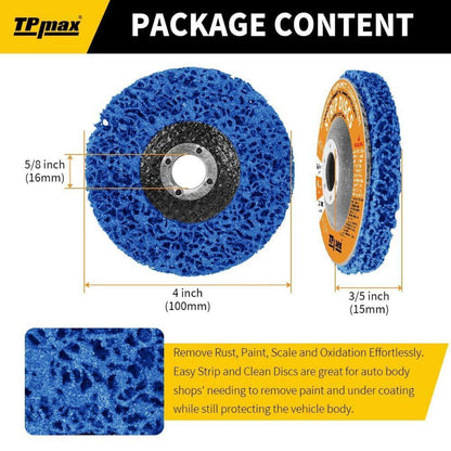Abisolierscheiben 10,2 cm Blau, 10 Stück für Winkelschleifer
