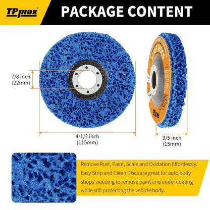 Abisolierscheiben 11,4 cm für Winkelschleifer, 10 Stück, Blau