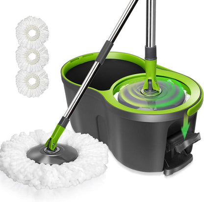 Mikrofaser Wischmopp Set mit Eimer und 3 Pads