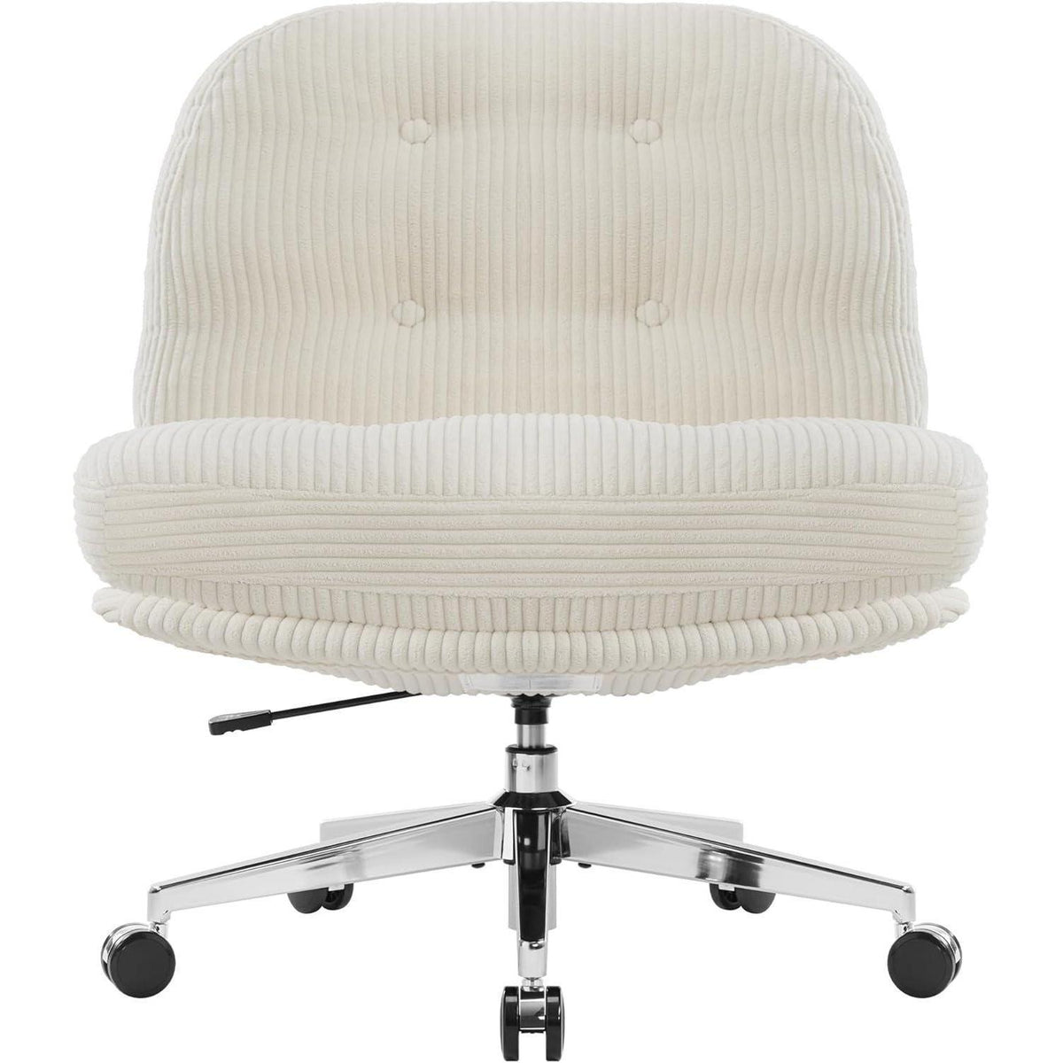 Ergonomischer Bürostuhl ohne Armlehnen, Schneidersitz-Sessel, Weiß