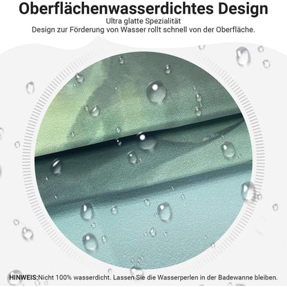 Berge Duschvorhang 240x200cm mit 16 Haken & Beschwerter Saum