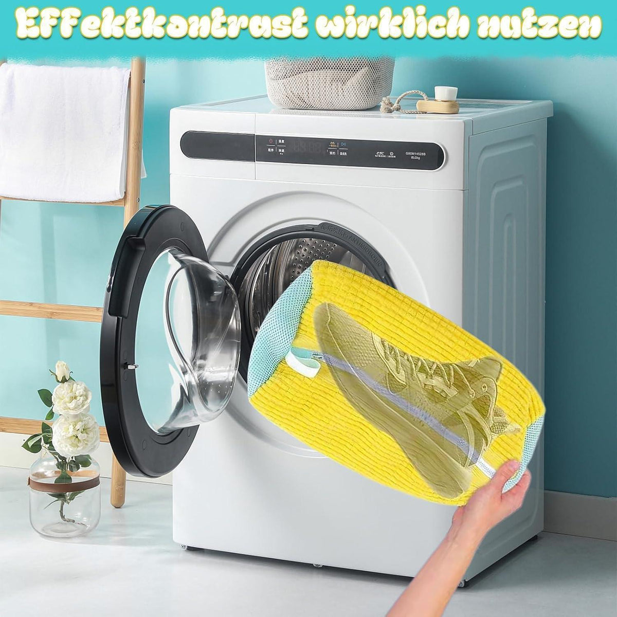 2in1 Schuhwaschbeutel Waschmaschine – 2er Pack mit Zubehör