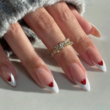 24 Stück Weiße Französische Künstliche Press On Nails Set